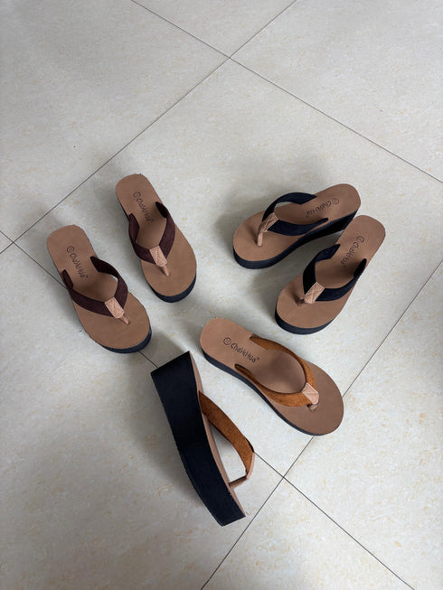 Open Toe Slid On Wedge